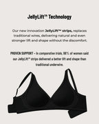Deep V Push-Up Seamless Wireless Jelly Bra with Mesh