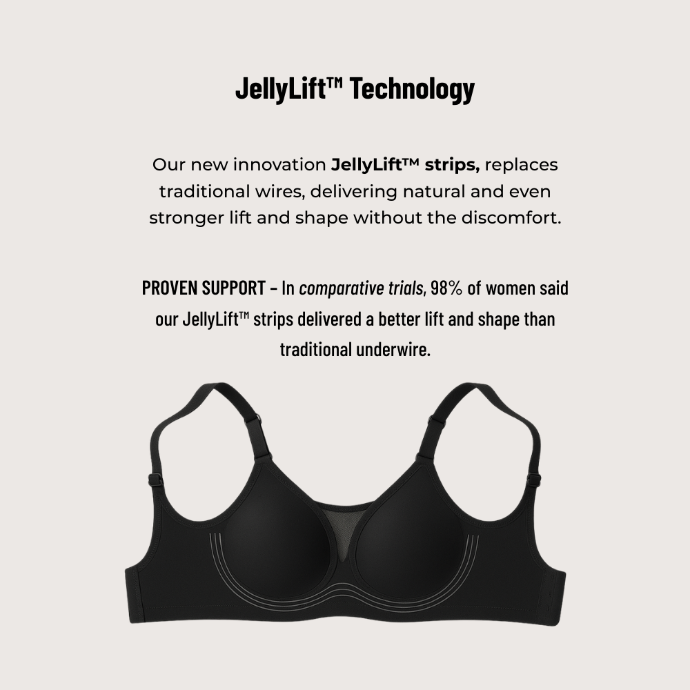 Support & Lift V-Neck Mesh Bra