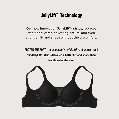 Support & Lift V-Neck Mesh Bra