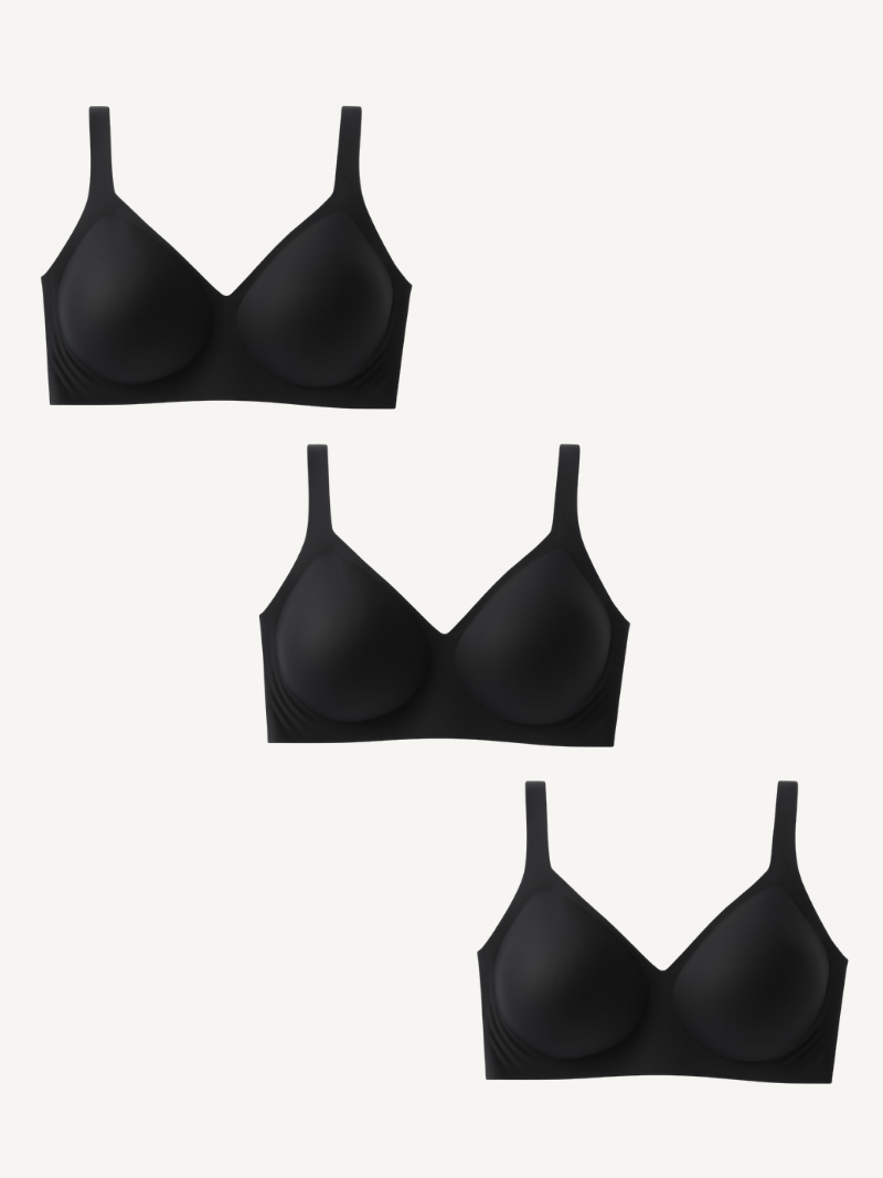 3-Pack Seamless Everyday Push Up Jelly Bra