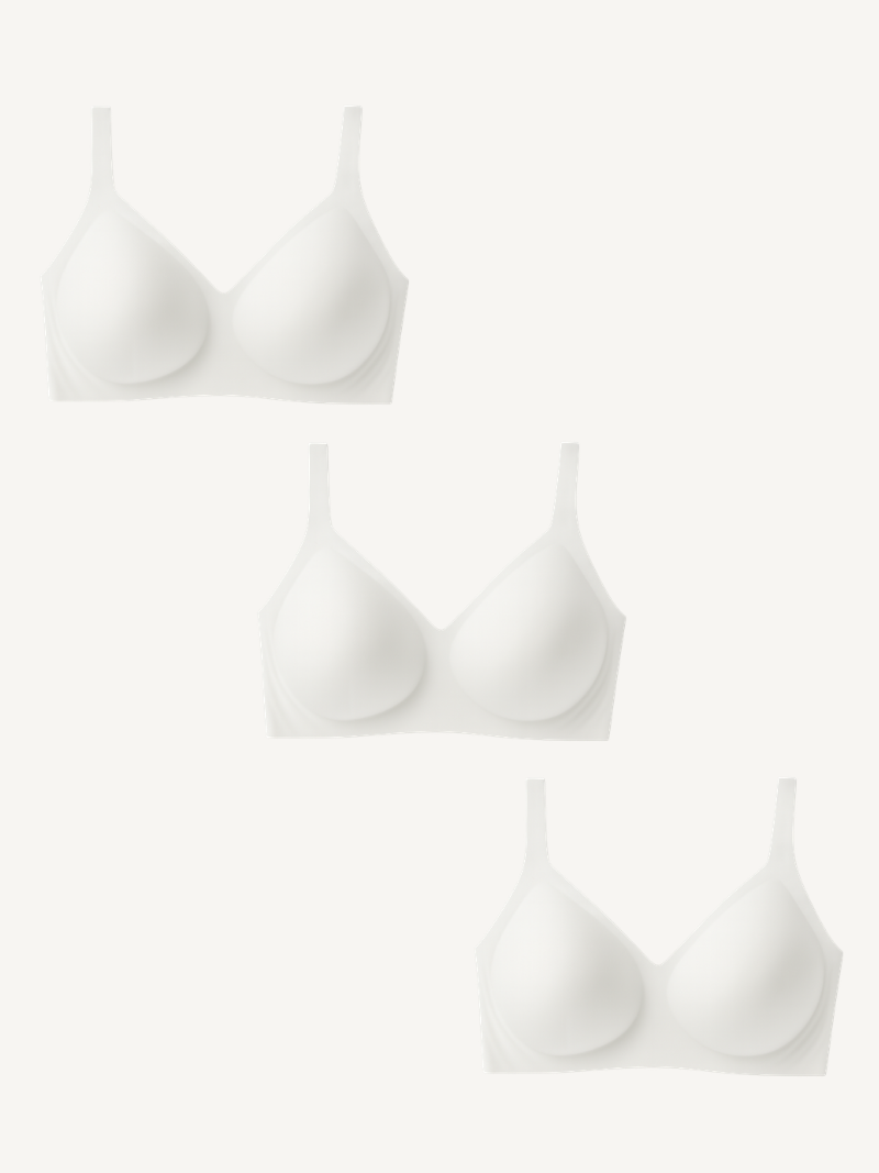 3-Pack Seamless Seamless Everyday Push Up Jelly Bra
