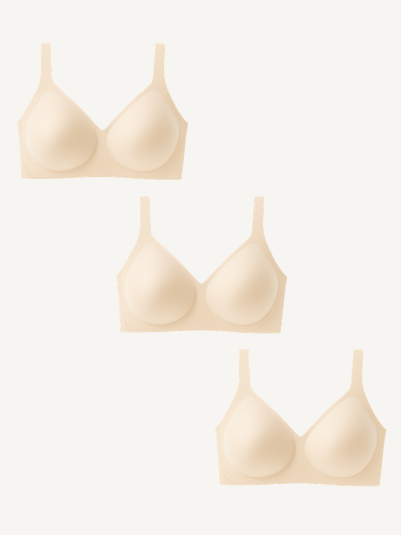 3-Pack Seamless Everyday Push Up Jelly Bra