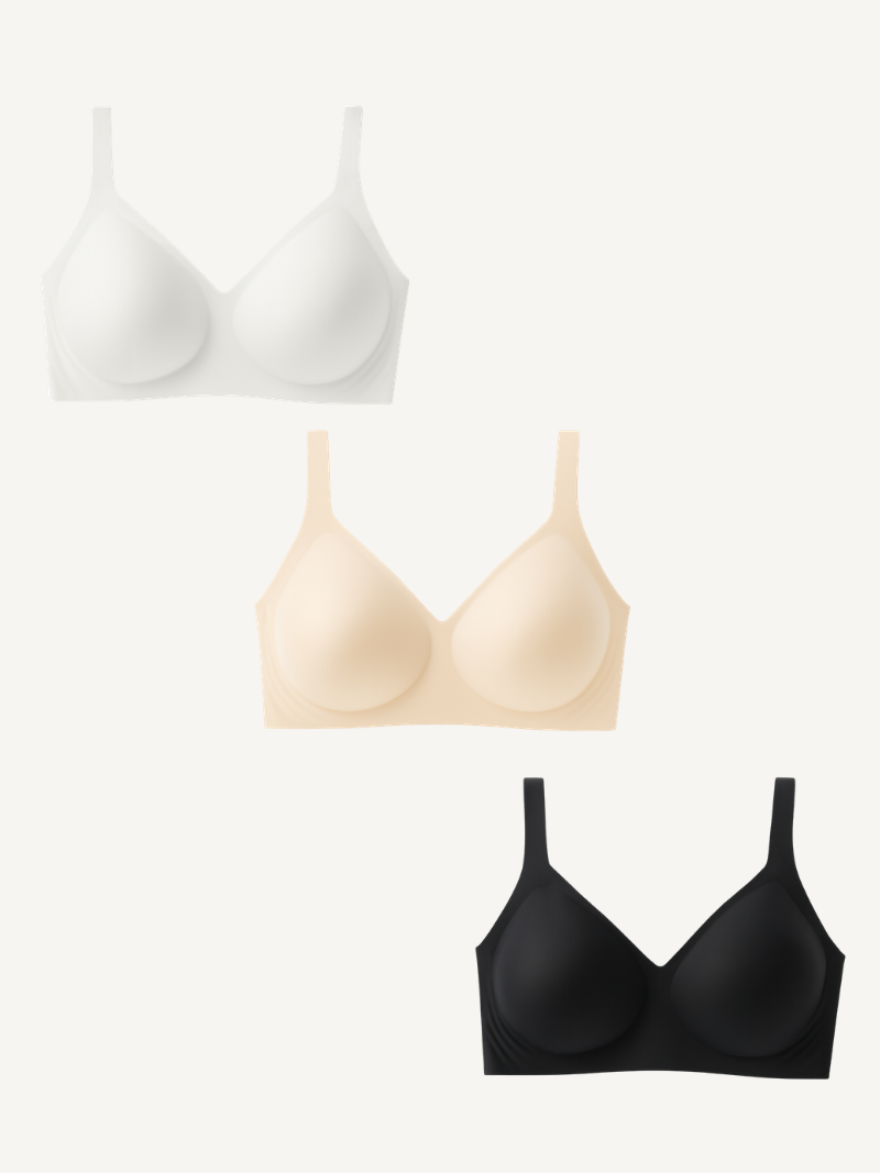 3-Pack Seamless Everyday Push Up Jelly Bra