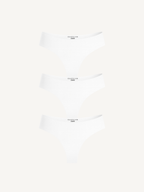 3-Pack Seamless Thong White