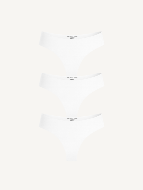 3-Pack Seamless Thong White