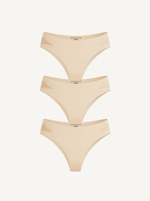 3-Pack Seamless Knickers with Mesh Detail Skin