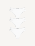 3-Pack Seamless Knickers with Mesh Detail White