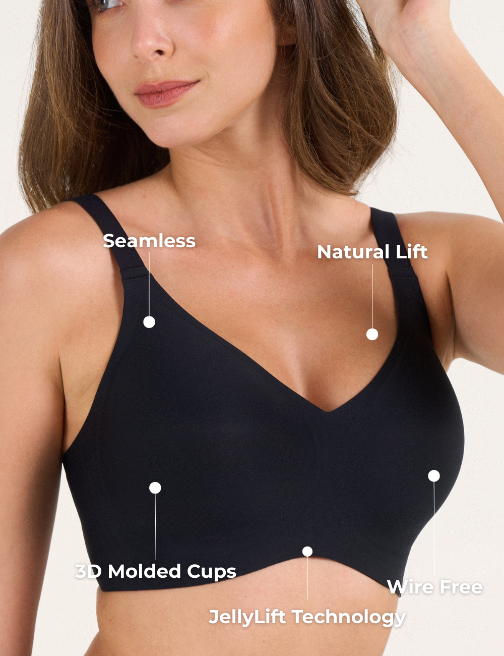 Seamless Everyday Push Up Jelly Bra