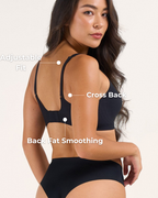 Support & Lift V-Neck Mesh Bra