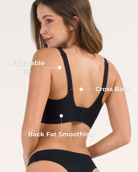 Seamless Scalloped Wireless Jelly Bra With Detail