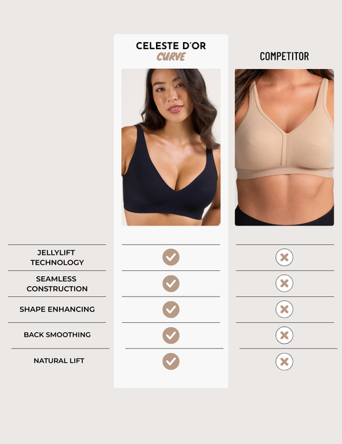 Deep V Push-Up Seamless Wireless Jelly Bra