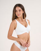 Deep V Push-Up Seamless Wireless Jelly Bra with Mesh