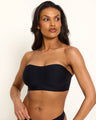 Invisible Strapless Push Up Bra - Black