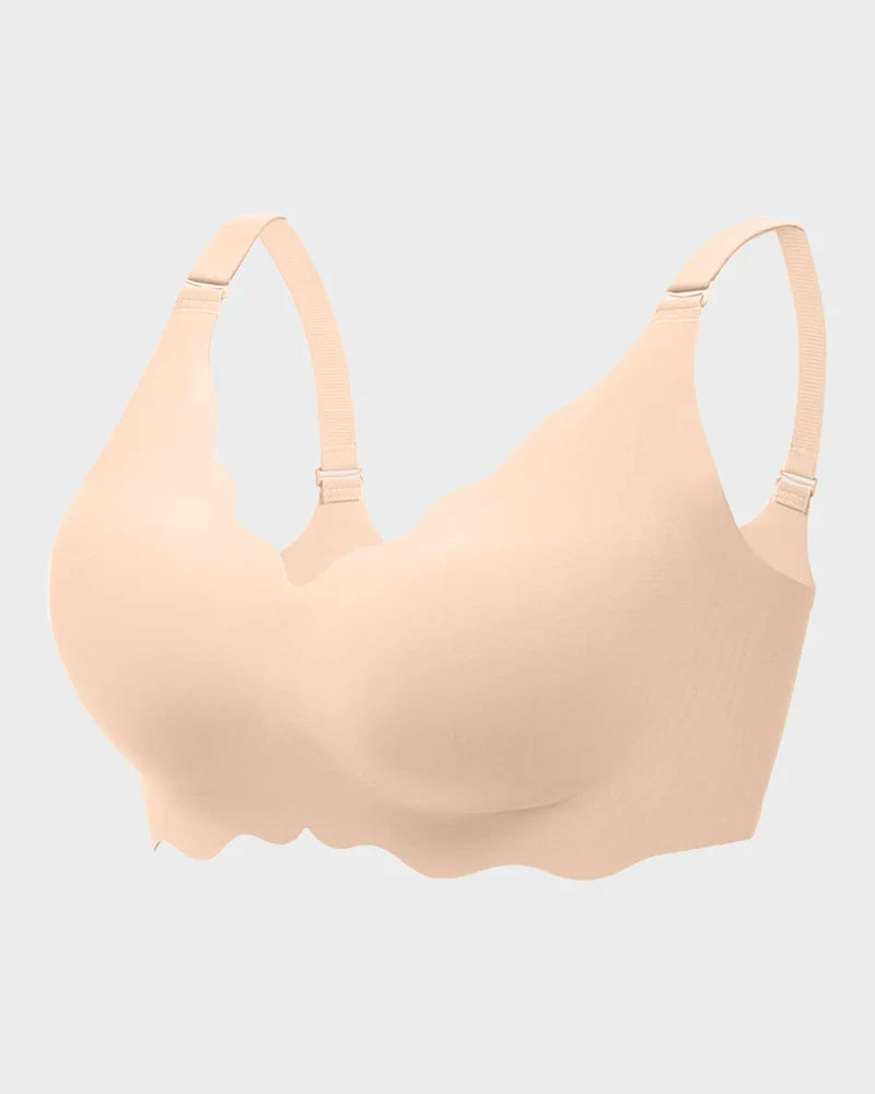 Seamless Full Coverage Scalloped Wireless Jelly Bra