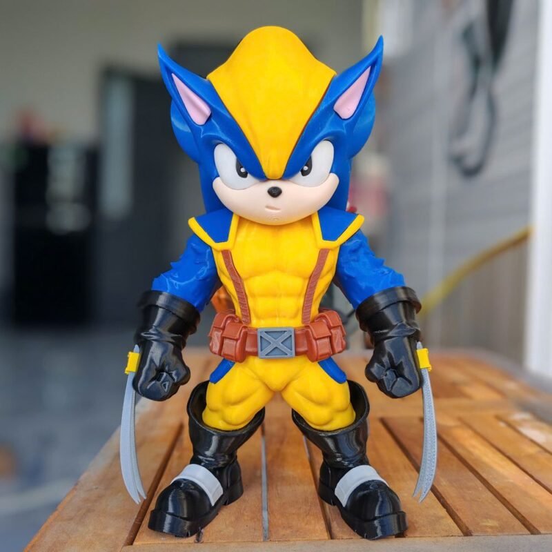 Sonic Wolverine 3D Print Model | Multi-Color 3MF File for PETG